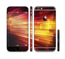 The Neon Orange 3D Rectangles Sectioned Skin Series for the Apple iPhone 6s Plus