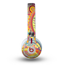 The Neon Orange Paisley Pattern Skin for the Beats by Dre Mixr Headphones