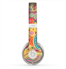 The Neon Orange Paisley Pattern Skin for the Beats by Dre Solo 2 Headphones