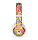 The Neon Orange Paisley Pattern Skin for the Beats by Dre Studio (2013+ Version) Headphones
