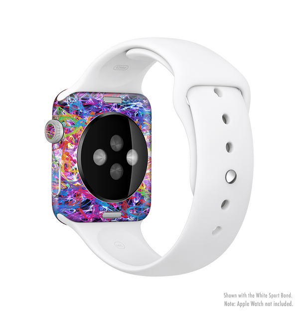 The Neon Overlapping Squiggles Full-Body Skin Kit for the Apple Watch