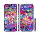 The Neon Overlapping Squiggles Sectioned Skin Series for the Apple iPhone 6s Plus