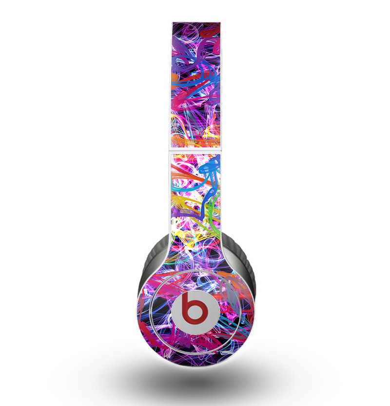 The Neon Overlapping Squiggles Skin for the Beats by Dre Original Solo-Solo HD Headphones