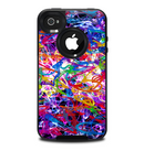 The Neon Overlapping Squiggles Skin for the iPhone 4-4s OtterBox Commuter Case
