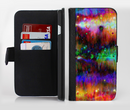 The Neon Paint Mixtured Surface Ink-Fuzed Leather Folding Wallet Credit-Card Case for the Apple iPhone 6/6s, 6/6s Plus, 5/5s and 5c