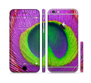 The Neon Peacock Feather Sectioned Skin Series for the Apple iPhone 6s Plus