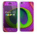 The Neon Peacock Feather Skin for the Apple iPhone 5c