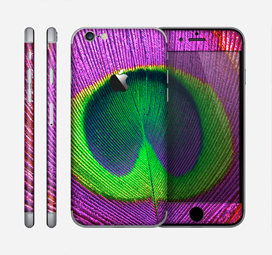 The Neon Peacock Feather Skin for the Apple iPhone 6