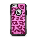 The Neon Pink Cheetah Animal Print Apple iPhone 6 Otterbox Commuter Case Skin Set