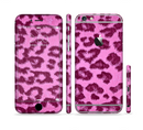 The Neon Pink Cheetah Animal Print Sectioned Skin Series for the Apple iPhone 6s Plus