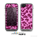 The Neon Pink Cheetah Animal Print Skin for the Apple iPhone 5c LifeProof Case