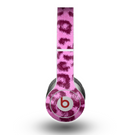 The Neon Pink Cheetah Animal Print Skin for the Beats by Dre Original Solo-Solo HD Headphones
