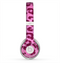 The Neon Pink Cheetah Animal Print Skin for the Beats by Dre Solo 2 Headphones