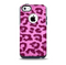 The Neon Pink Cheetah Animal Print Skin for the iPhone 5c OtterBox Commuter Case