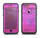 The Neon Pink Dyed Wood Grain Apple iPhone 6/6s LifeProof Fre Case Skin Set