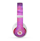 The Neon Pink Dyed Wood Grain Skin for the Beats by Dre Studio (2013+ Version) Headphones