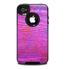 The Neon Pink Dyed Wood Grain Skin for the iPhone 4-4s OtterBox Commuter Case