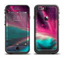 The Neon Pink & Green Leaf Apple iPhone 6/6s LifeProof Fre Case Skin Set