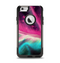 The Neon Pink & Green Leaf Apple iPhone 6 Otterbox Commuter Case Skin Set