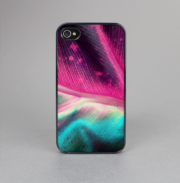 The Neon Pink & Green Leaf Skin-Sert for the Apple iPhone 4-4s Skin-Sert Case