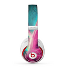 The Neon Pink & Green Leaf Skin for the Beats by Dre Studio (2013+ Version) Headphones