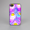 The Neon Pink & Turquoise Peacock Feather Skin-Sert for the Apple iPhone 4-4s Skin-Sert Case