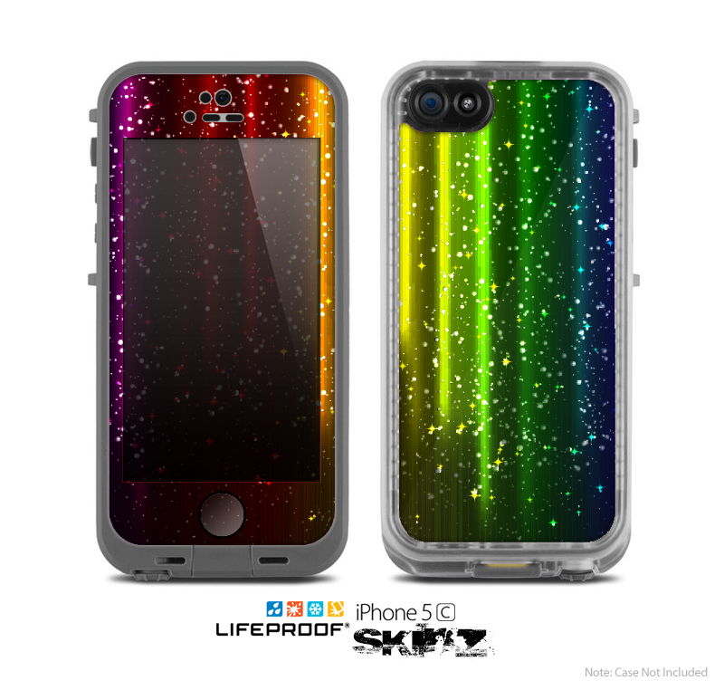 The Neon Rain Skin for the Apple iPhone 5c LifeProof Case