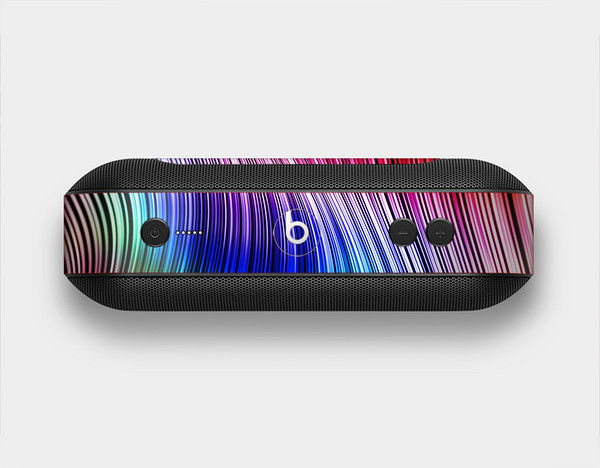 The Neon Rainbow Wavy Strips Skin Set for the Beats Pill Plus
