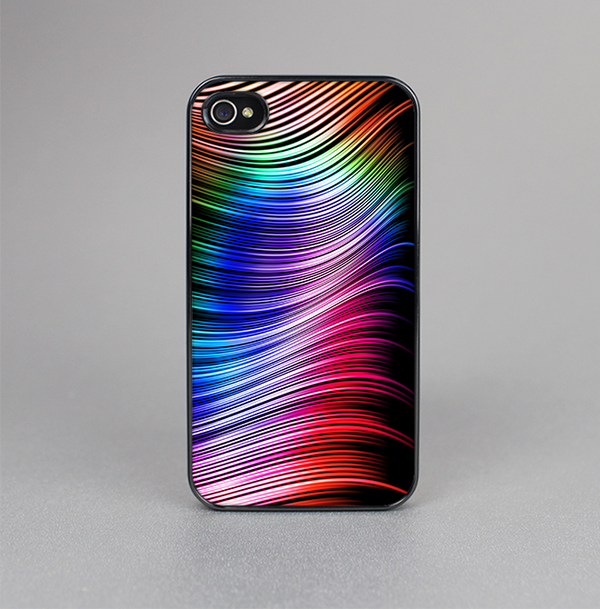 The Neon Rainbow Wavy Strips Skin-Sert for the Apple iPhone 4-4s Skin-Sert Case