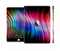 The Neon Rainbow Wavy Strips Full Body Skin Set for the Apple iPad Mini 3