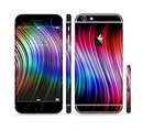 The Neon Rainbow Wavy Strips Sectioned Skin Series for the Apple iPhone 6/6s Plus