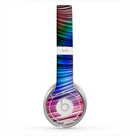 The Neon Rainbow Wavy Strips Skin for the Beats by Dre Solo 2 Headphones