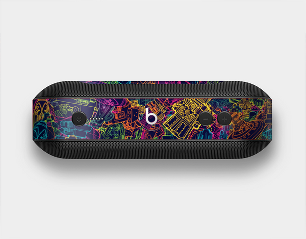 The Neon Robots Skin Set for the Beats Pill Plus