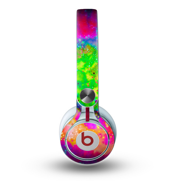 The Neon Splatter Universe Skin for the Beats by Dre Mixr Headphones