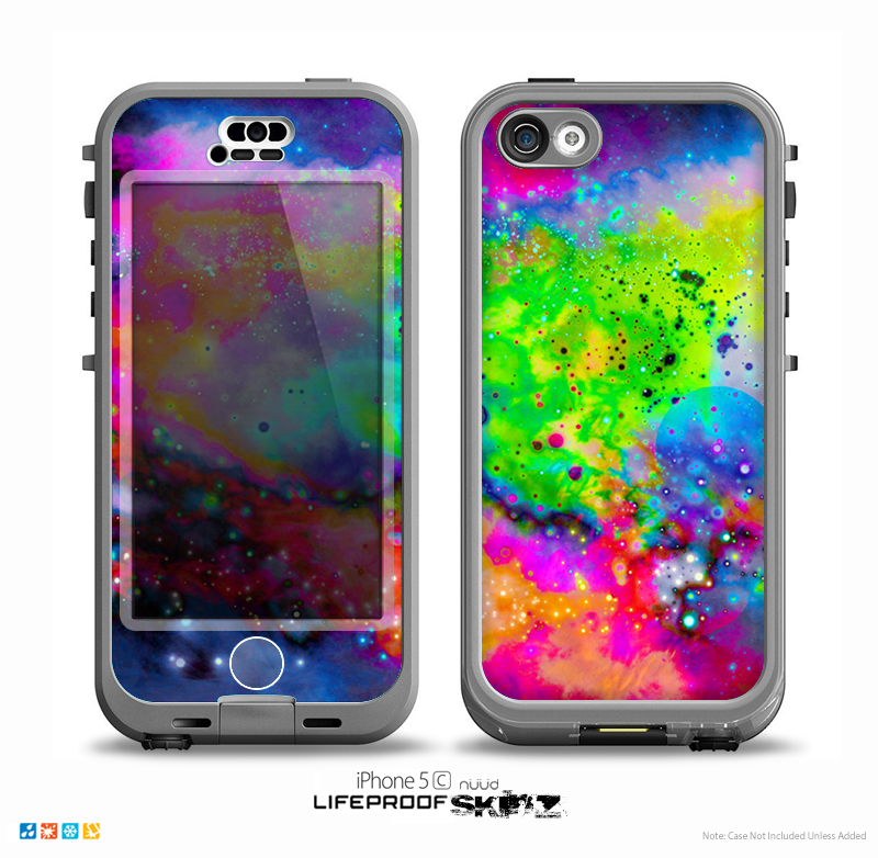 The Neon Splatter Universe Skin for the iPhone 5c nüüd LifeProof Case