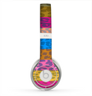 The Neon Striped Cheetah Animal Print Skin for the Beats by Dre Solo 2 Headphones