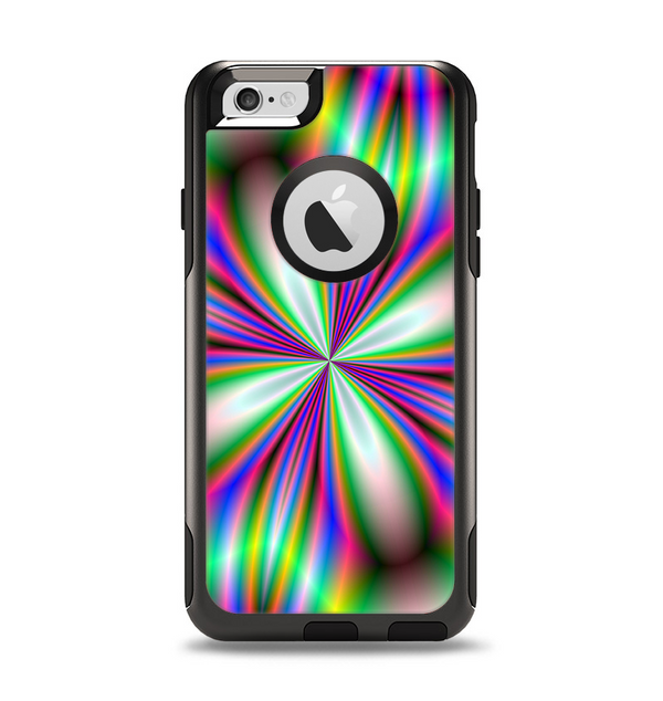 The Neon Tie-Dye Flower Apple iPhone 6 Otterbox Commuter Case Skin Set