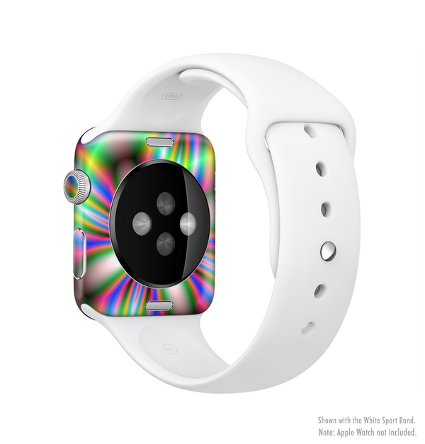 The Neon Tie-Dye Flower Full-Body Skin Kit for the Apple Watch