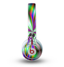 The Neon Tie-Dye Flower Skin for the Beats by Dre Mixr Headphones