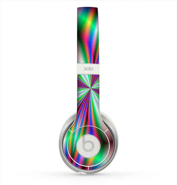The Neon Tie-Dye Flower Skin for the Beats by Dre Solo 2 Headphones