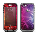 The Neon Translucent Swirls Apple iPhone 5c LifeProof Nuud Case Skin Set