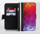 The Neon Translucent Swirls Ink-Fuzed Leather Folding Wallet Credit-Card Case for the Apple iPhone 6/6s, 6/6s Plus, 5/5s and 5c