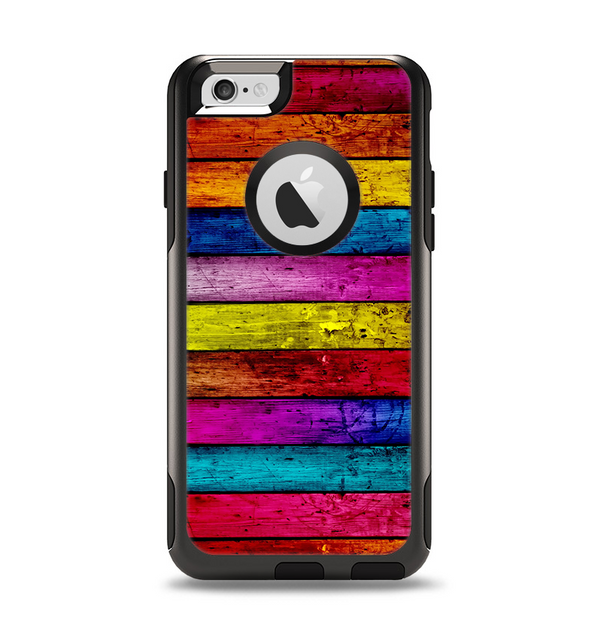 The Neon Wood Color-Planks Apple iPhone 6 Otterbox Commuter Case Skin Set