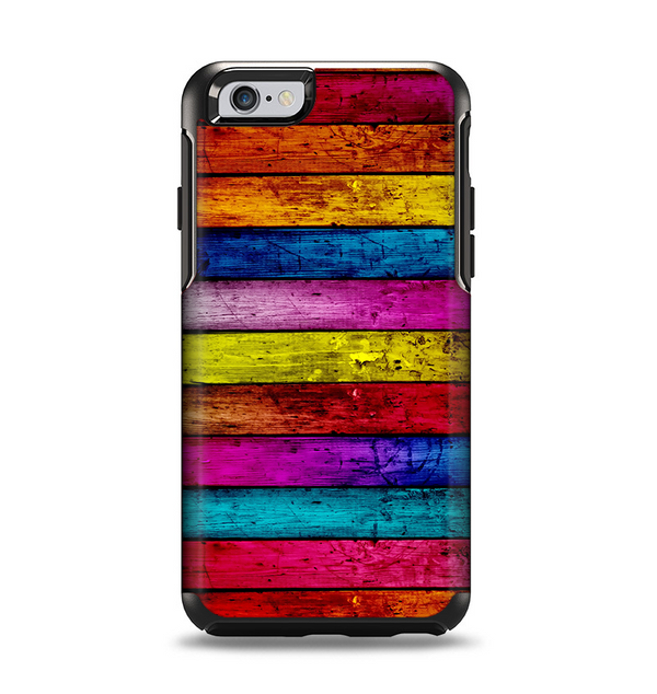 The Neon Wood Color-Planks Apple iPhone 6 Otterbox Symmetry Case Skin Set