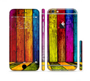 The Neon Wood Color-Planks Sectioned Skin Series for the Apple iPhone 6 Plus