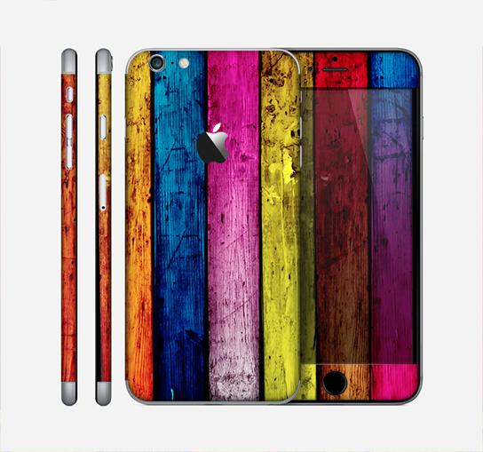 The Neon Wood Color-Planks Skin for the Apple iPhone 6 Plus