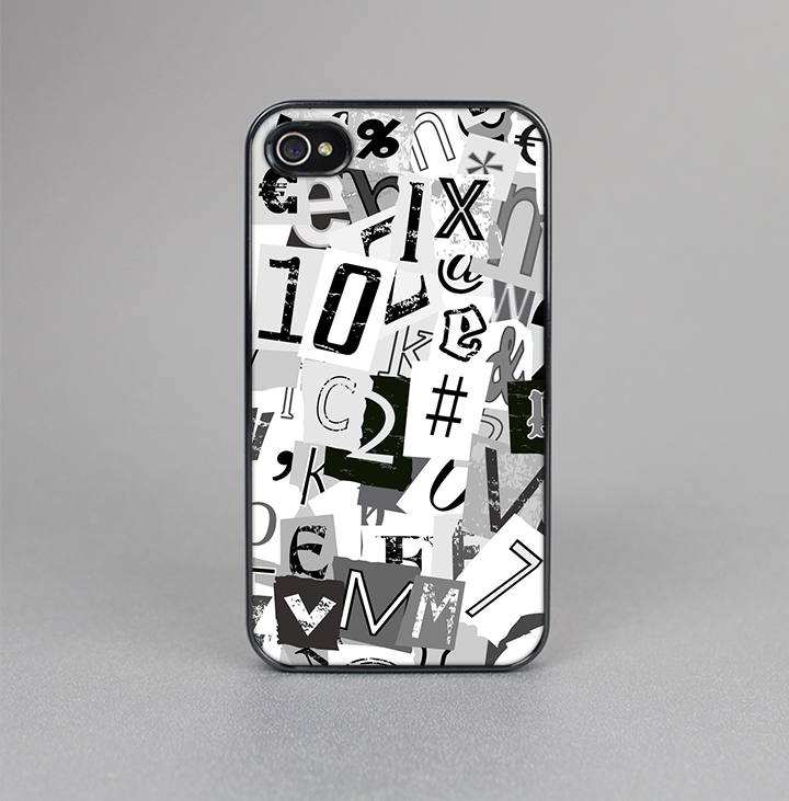 The Newspaper Letter Collage Skin-Sert for the Apple iPhone 4-4s Skin-Sert Case