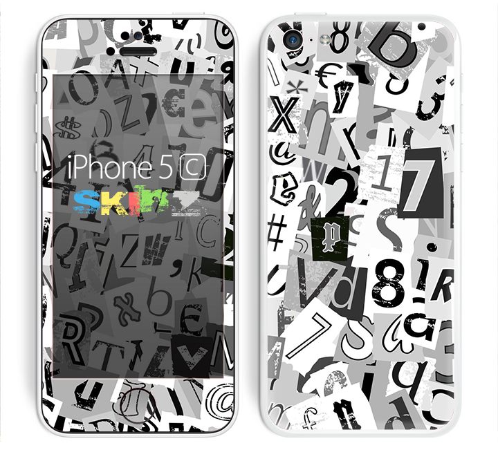 The Newspaper Letter Collage Skin for the Apple iPhone 5c