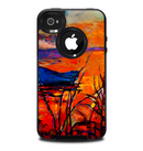 The Oil Pastel Lake Sunset Skin for the iPhone 4-4s OtterBox Commuter Case