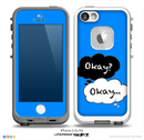 The Okay Speech Bubbles on Blue V3 Skin for the iPhone LifeProof Case